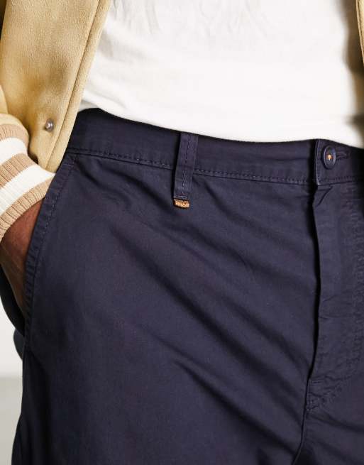 BOSS Orange Statum relaxed fit pants in navy | ASOS