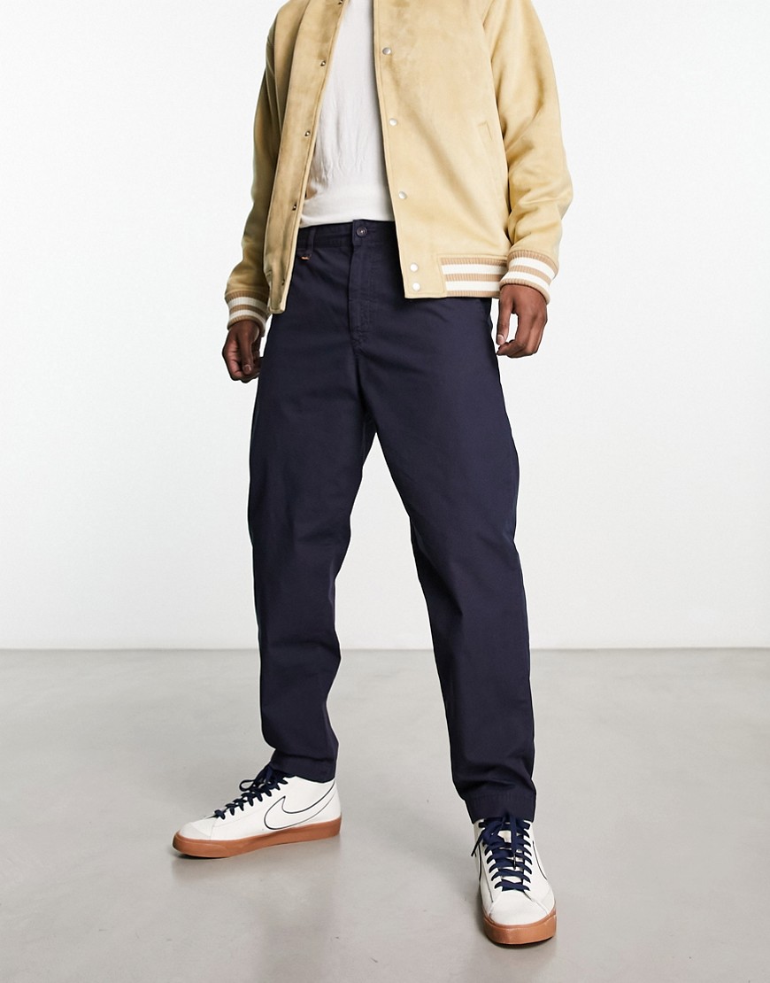BOSS Orange Statum relaxed fit trousers in navy