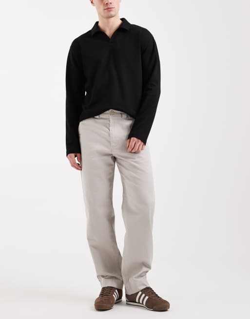 BOSS Orange straight fit chinos in light grey, 2 of 5