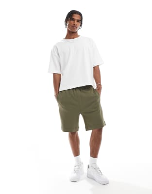 Boss Orange sweat shorts in green - view 1