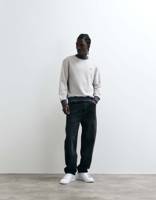 Boss Orange sweatshirt med brystlogo i grå, 3 af 5