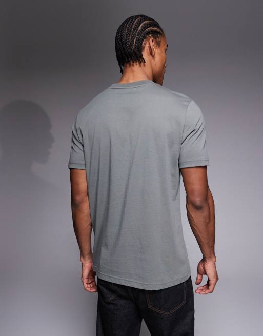 BOSS Orange – Szary T-shirt z nadrukiem na piersi, 3 z 5