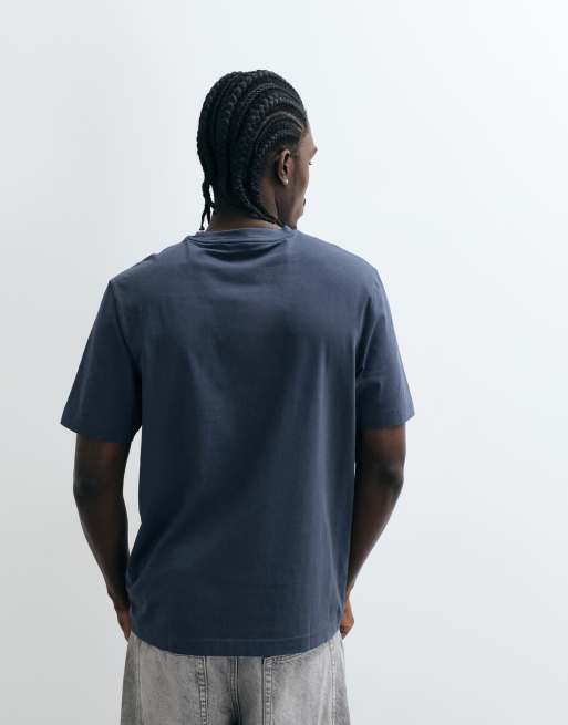 BOSS Orange T-shirt med logo på brystet i mørkeblå, 3 af 5