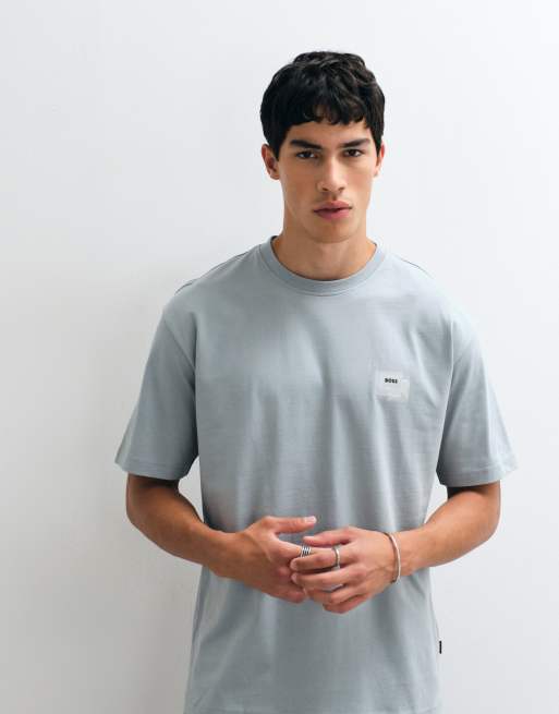 Boss Orange T-shirt med rygprint i grå, 4 af 5