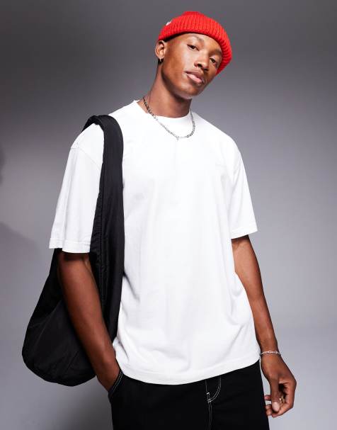 BOSS Orange - T-shirt met ruimvallende pasvorm in wit - view 1