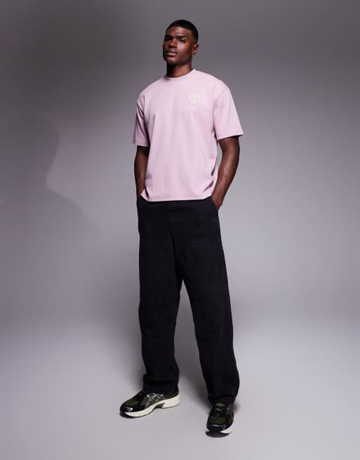 BOSS Orange - T-shirt met varsity logo op de borst in lichtpaars, 2 van 5