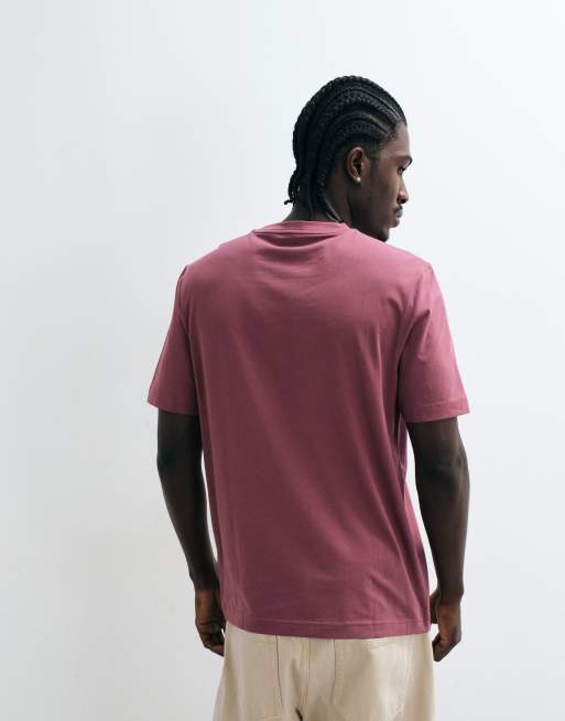 BOSS Orange T-Shirt mit Logo auf der Brust in Beerenfarbe, 3 von 5