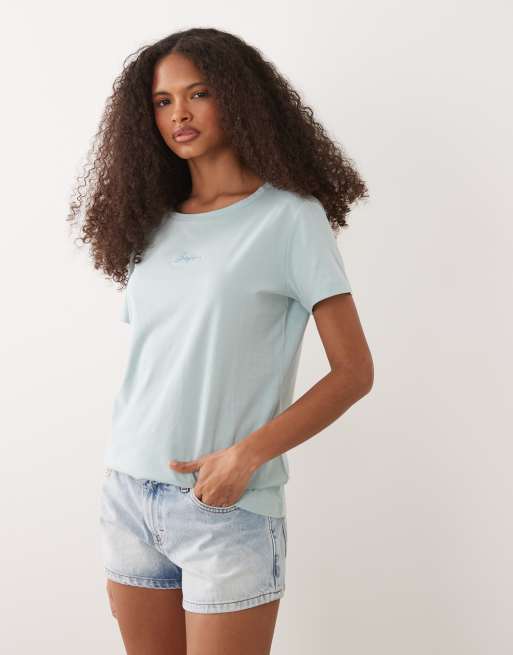 BOSS Orange t-shirt with logo script in light green, 2 of 4