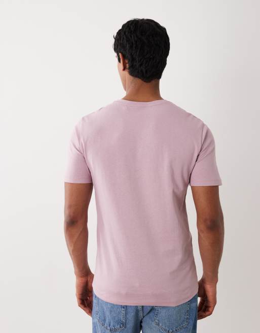 BOSS Orange - Tales - Camiseta rosa medio con recuadro del logo, 5 de 5