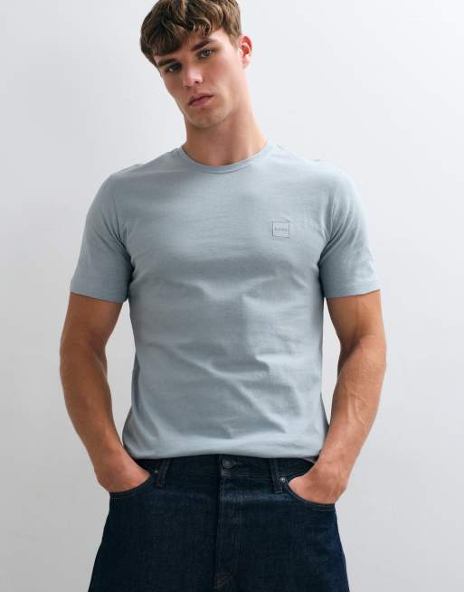 BOSS Orange Tales logo t-shirt in grey, 5 of 10