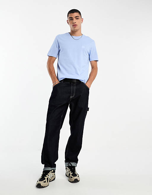 BOSS Orange Tales relaxed fit t-shirt in blue | ASOS
