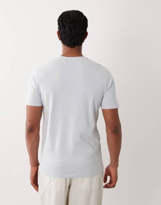 BOSS Orange - Tales - T-shirt grigio chiaro con riquadro con logo, 5 di 5