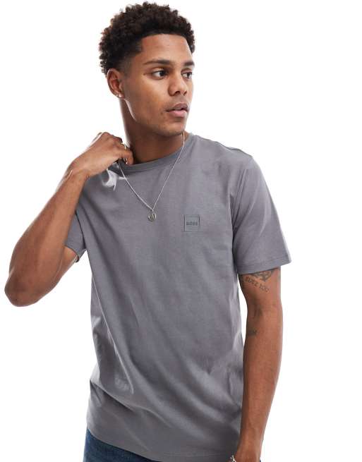 BOSS – Orange Tales – T-Shirt in Dunkelgrau