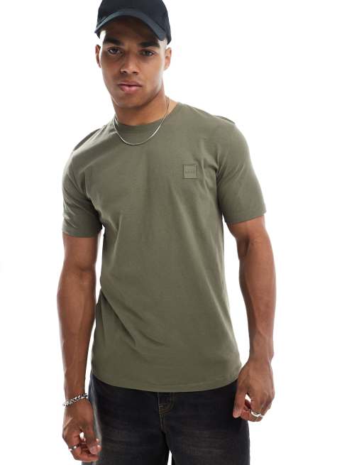 BOSS Orange – Tales – T-Shirt in Grün