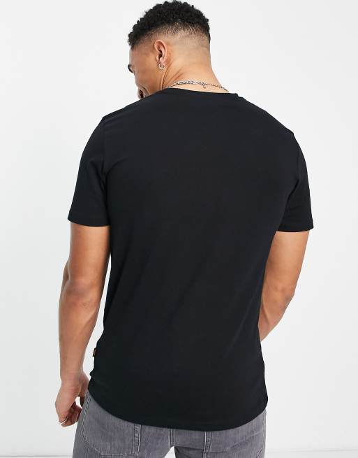 BOSS - Orange - Tales - T-shirt met vierkant logo in zwart, 4 van 4