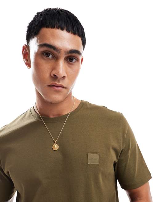 BOSS Orange – Tales – T-shirt w kolorze khaki