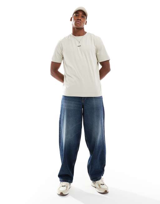 BOSS Orange - Tchup - Beige t-shirt, 3 af 4