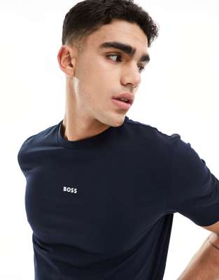 Футболка с логотипом BOSS Orange TChup темно-синего цвета 7790₽