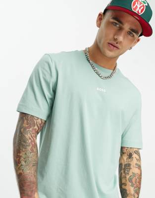 Tchup relaxed fit logo t-shirt in green