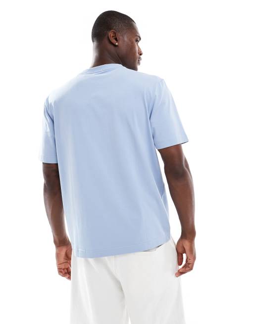 BOSS Orange - Tchup - T-shirt azzurra, 4 di 4