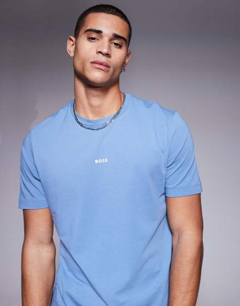 BOSS Orange - TChup - T-shirt décontracté avec logo au centre - Bleu clair - view 1