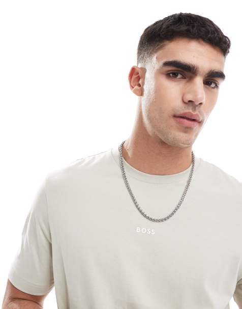 BOSS Orange tchup T-shirt in beige - view 1