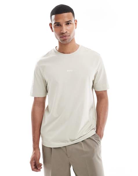 BOSS Orange tchup T-shirt in beige - view 1