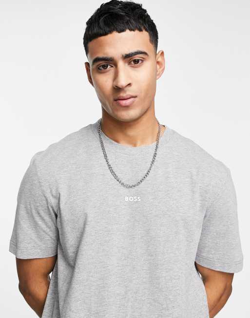 BOSS - Orange - Tchup - T-shirt in grijs