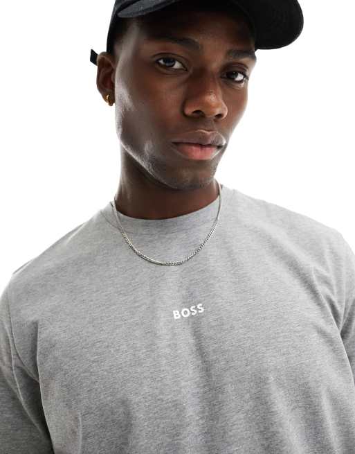 BOSS - Orange - Tchup - T-shirt in grijs