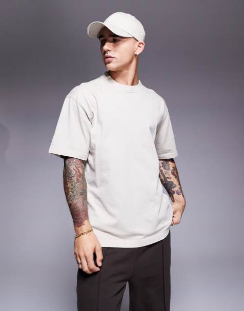 BOSS Orange Te_Dye tonal logo overdye t-shirt relaxed fit in beige - view 1