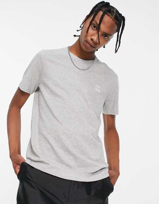 BOSS Orange Tegood T shirt Gris ouvert ASOS