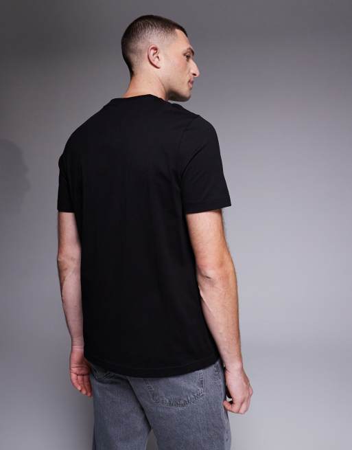 BOSS Orange - Teplain - T-shirt nera con logo sul petto, 3 di 5
