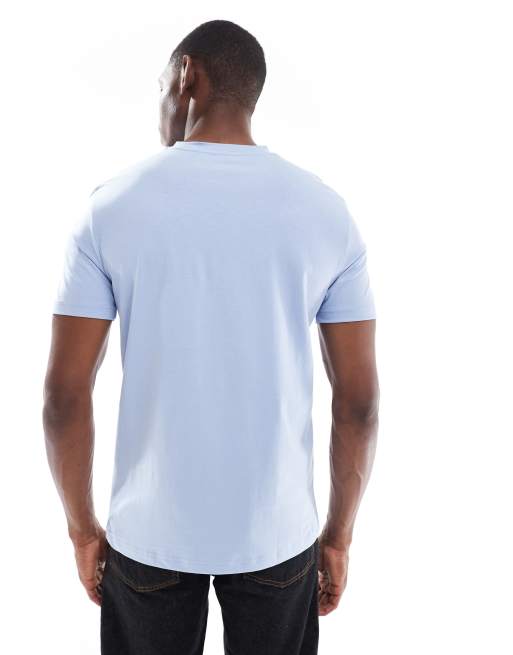 Boss Orange Thinking chest logo t-shirt in blue, 4 of 5