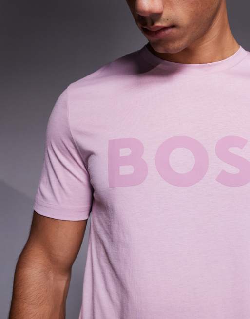 BOSS Orange – Thinking – Ljuslila t-shirt med logga på bröstet, 5 av 5