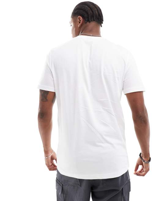 BOSS Orange thinking t-shirt in white with logo print, 4 of 4