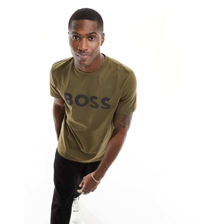 Hugo boss deals olive t shirt