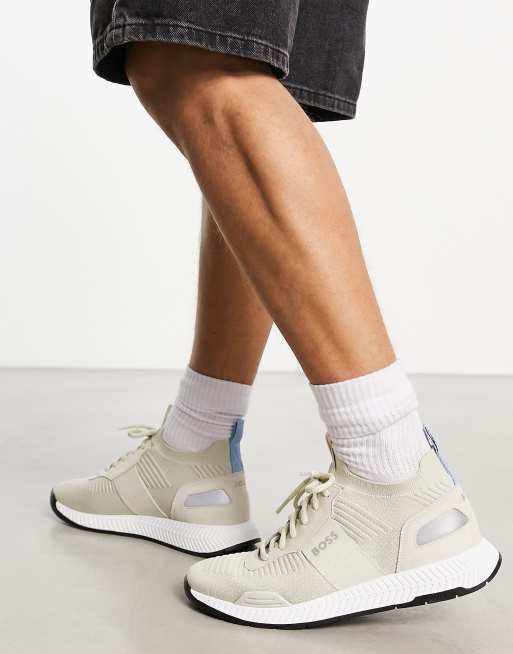 BOSS Orange - Titanium Runn - Sneakers in gebroken wit