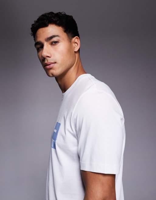 BOSS Orange – Vit t-shirt med tryck på bröstet, 4 av 5