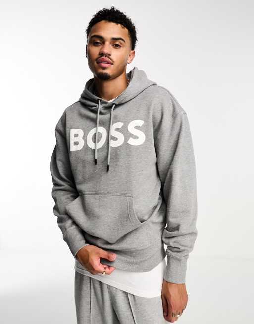 Boss Unisex Relaxed-Fit Hoodie - White