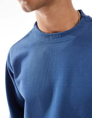 HUGO BOSS WE_DYE NECK LOGO RELAXED FIT SWEATSHIRT 