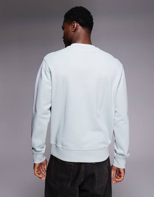 BOSS Orange - Wesmall - Sweatshirt met ronde hals en logo in dezelfde tint in grijs, 3 van 5