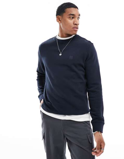 BOSS Orange Westart box logo sweatshirt in navy - view 1