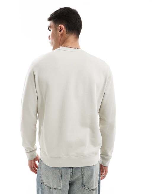 BOSS Orange - Westart - Felpa taglio comodo beige con logo squadrato, 3 di 4