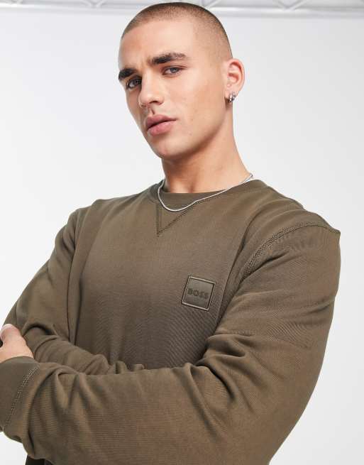 Hugo boss best sale khaki sweatshirt