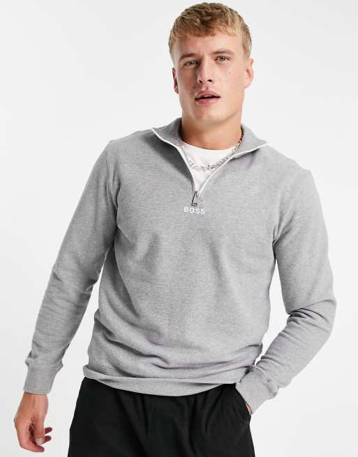 Boss half zip clearance sweatshirt