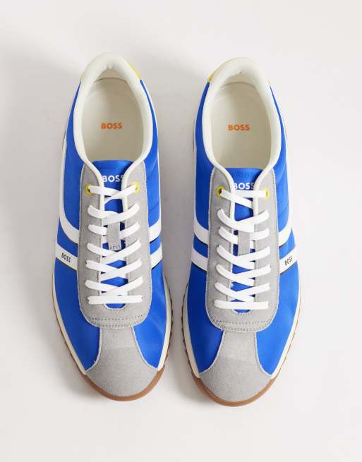 BOSS Orange zayn low sneakers in blue, 3 of 5