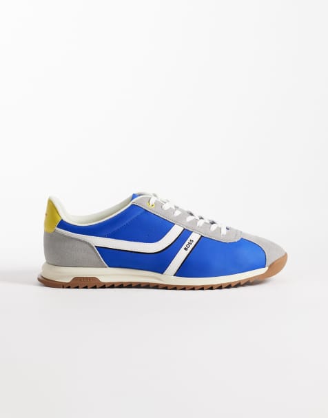 BOSS Orange – Zayn – Niebieskie buty sportowe przed kostkę - view 1