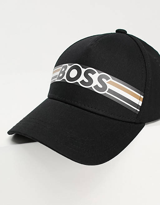 BOSS – Orange Zed Iconic – Baseball-Kappe in Schwarz mit Logo | ASOS