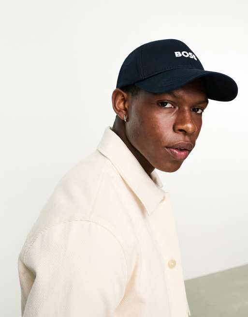 BOSS Orange Zed logo baseball cap in navy | ASOS