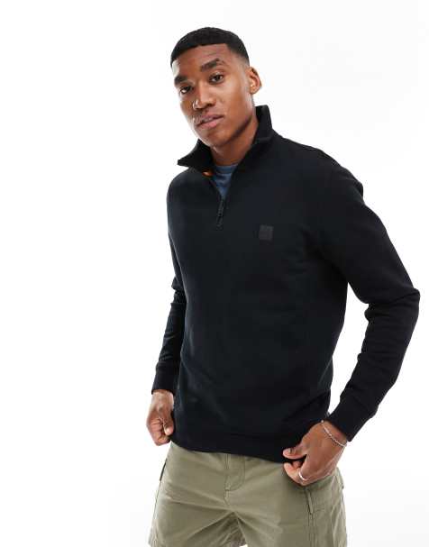 BOSS Orange - Zetrust - Sweatshirt met rits in zwart - view 1